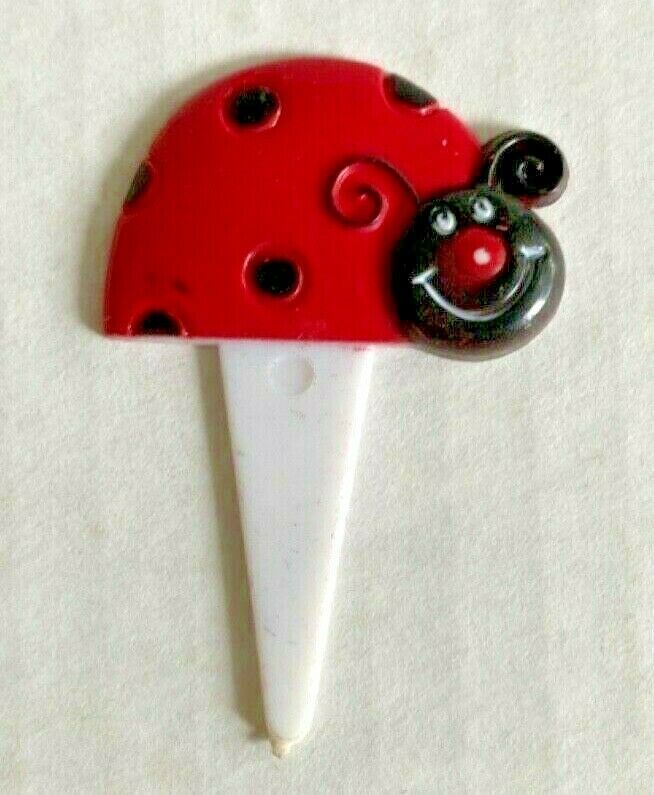 Bakery Crafts Plastic Cupcake Favors Toppers New Lot of 6 “Lady Bug Picks” #3