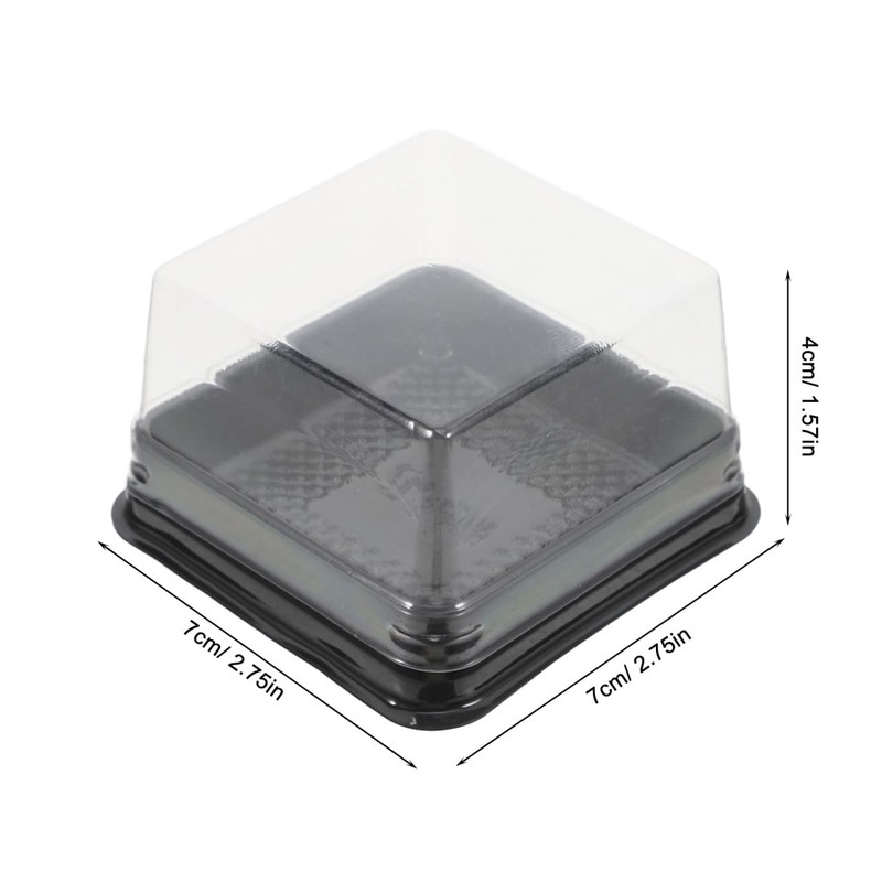 100Pack Plastic Single Individual Cupcake Muffin Dome Holders, Moon Cake Box ... gallery