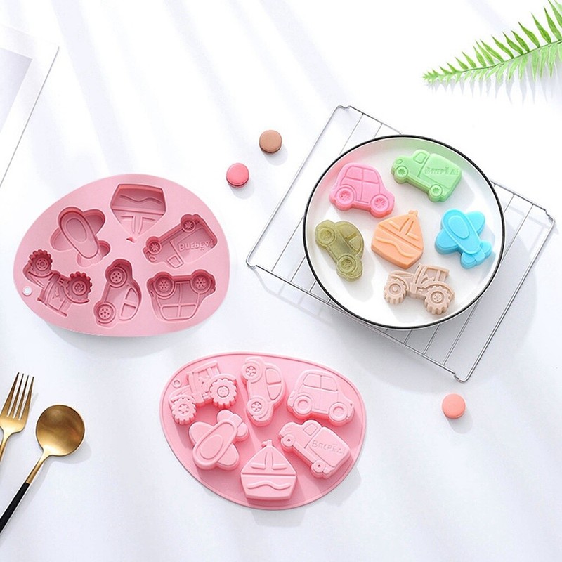 2x Silicone Airplane Truck Car Mold DIY for Chocolate Cookies Soap Baking Making gallery
