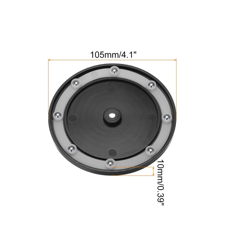 2Pack 4.1" Rotating Swivel Stand Steel Ball Lazy Susan 0.39" White Rubber Ring gallery