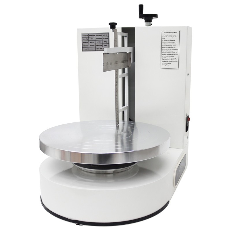 6-14inch Cake Cream Spreading Smearing Machine w/Graduated Scraper Speed Adjust gallery