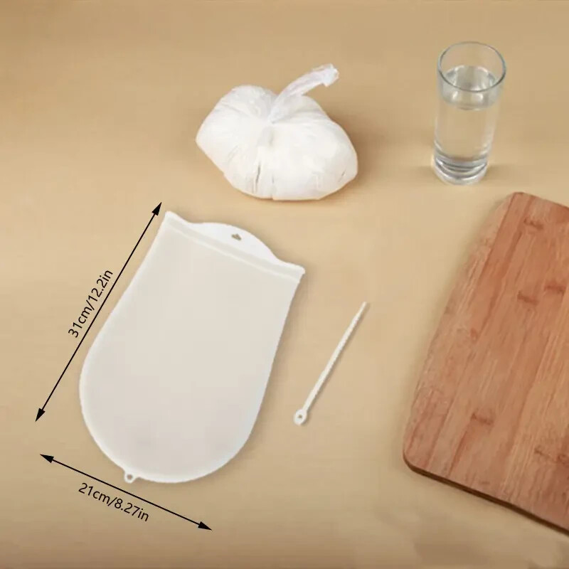1pc Food Grade Silicone Kneading Bag with Drawstring and Noodle Bag gallery