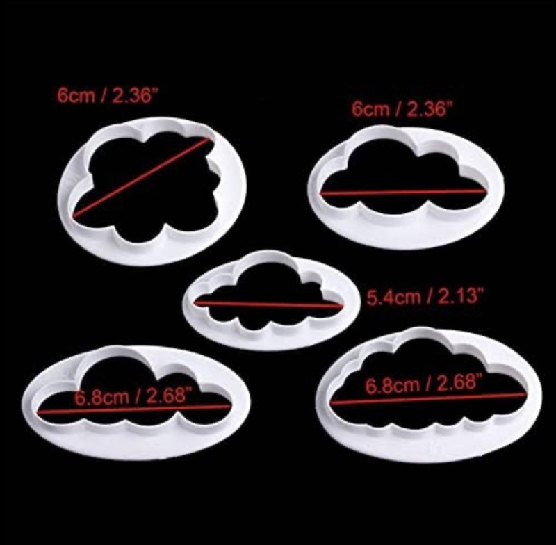5pcs Different Plastic Fluffy Cloud Cutters Cookie Cutters Cake Cutters Fondant gallery