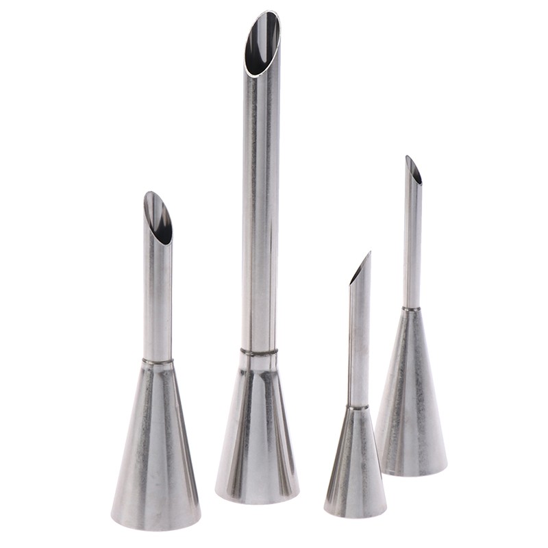 4Pcs Eclair Puff Nozzles Cupcake Filling Tube Pastry Syringe Cream Piping Tip~gw gallery