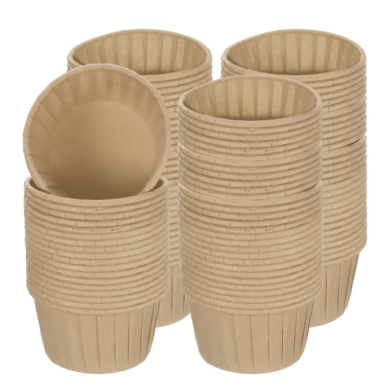 150Pcs Mini Cupcake Liners for Baking Cupcake, Brown