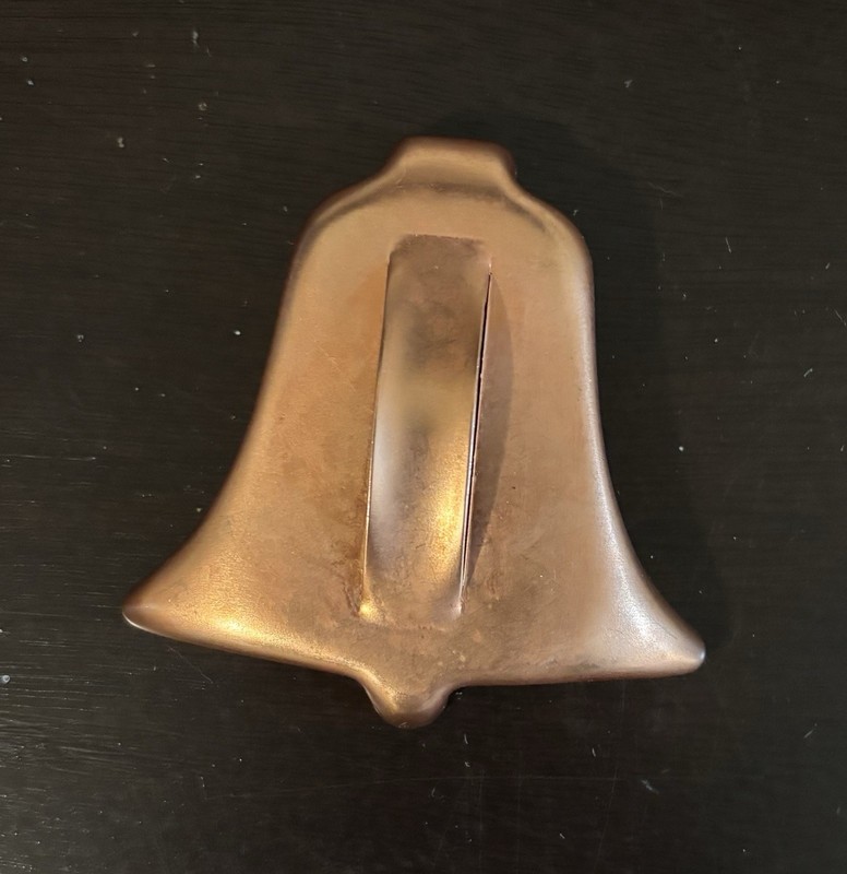 5 Vintage Copper Alum Christmas Cookie Cutters Tree Bell Camel Santa Star gallery