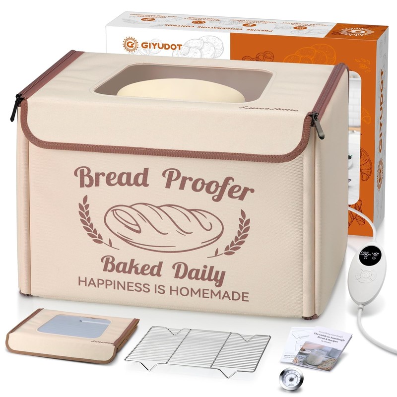 Folding Bread Proofing Box with 50-113℉ Temp Control & 48H Timer, Dough Pr