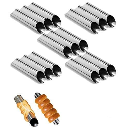 Cannoli Tubes 5 Inch Stainless Steel Forms Pastry Molds Cream Horn Shell 15 PCS gallery