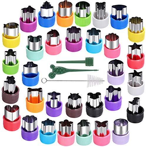 30pcs Mini Cookie Cutters Set for Kids, Small Cookie Cutters Shapes for Biscuits