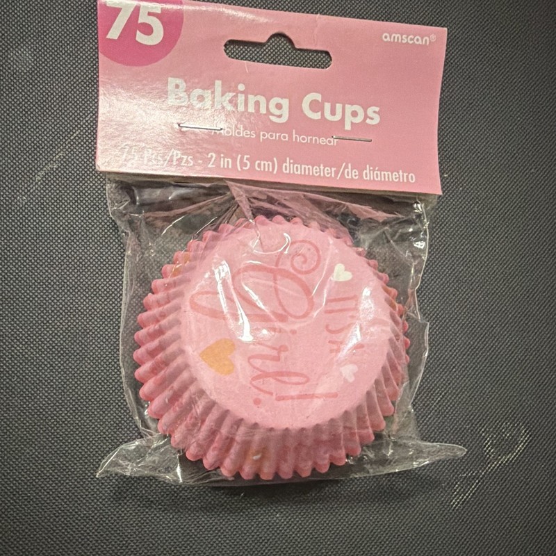 Amscan Baking Cups 75 Pack 2 in Pink Paper Its a girl Cupcake Liners