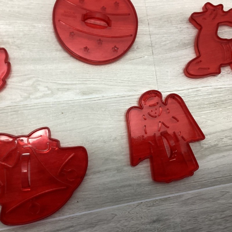 Christmas Cookie Cutter Set Santa Reindeer Angel Bells Ornament Holiday Baking gallery