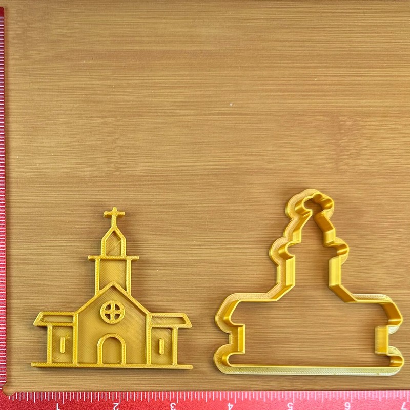 Church - Custom 3D Printed Cookie Cutter + Stamp Combo gallery