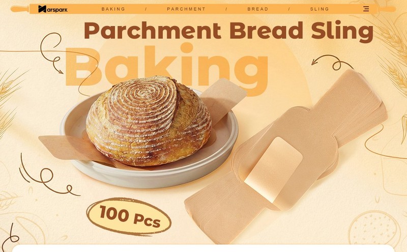 Mar 100 Pcs Parchment Paper for Sourdough Baking, Bread Sling - Dutch gallery