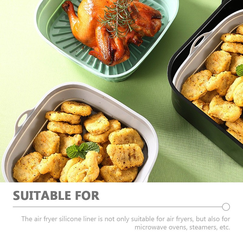 2 Pack Reusable Silicone Air Fryer Pads Heat Resistant Kitchen Accessories gallery