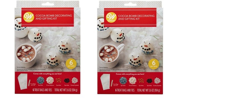 Wilton-Cocoa Bomb Decorating and Gifting Kit. 6 Treats Bags and Ties(pack of 2)