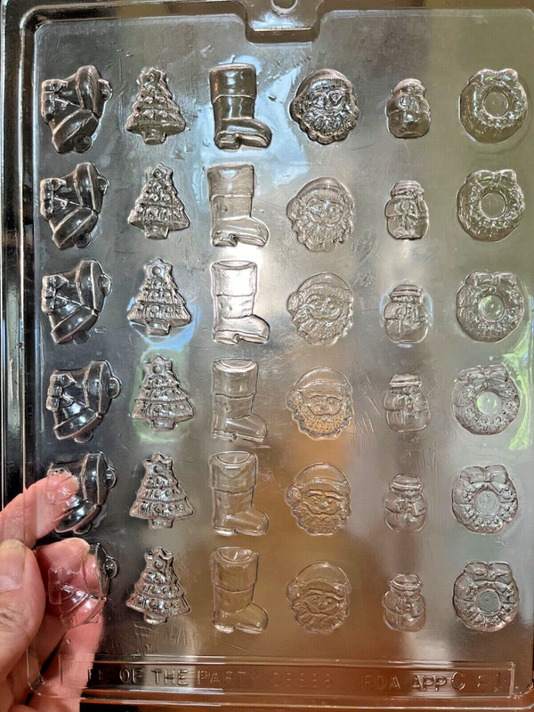 Life of the Party Christmas Decorations Chocolate Mold Approx 1" each cavity gallery