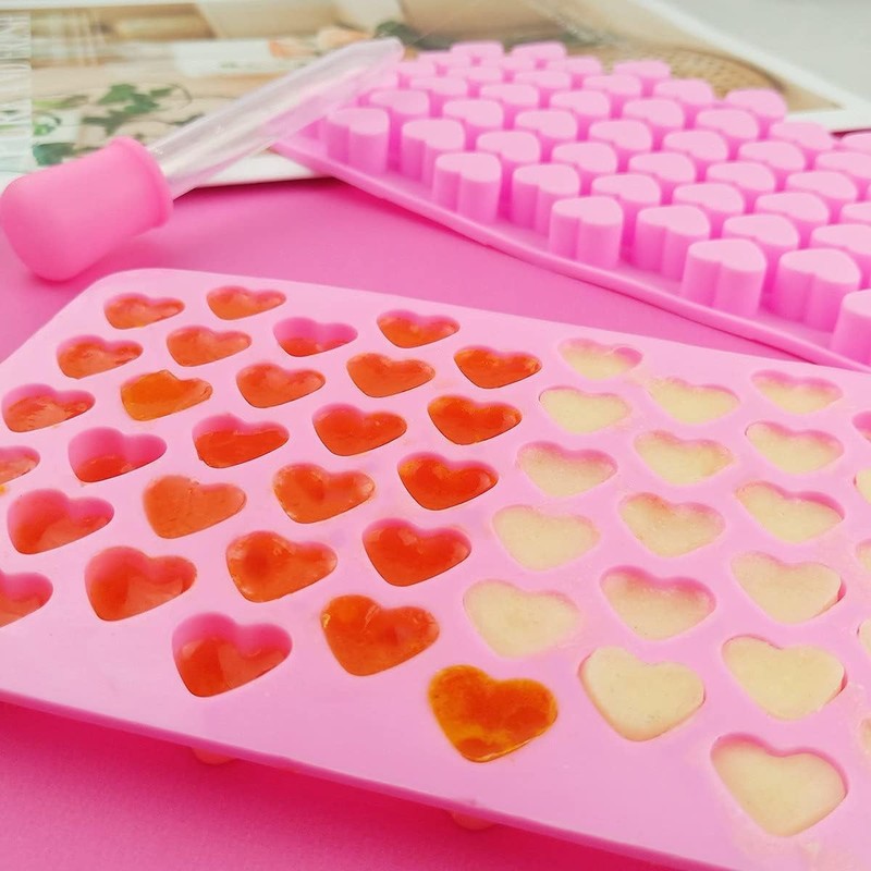 BPA Free Mini Heart Silicone Molds for Baking Candies, Chocolates, and Jellies gallery