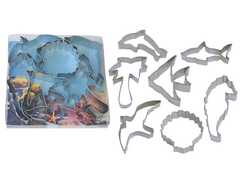 Seven Seas Ocean Cookie Cutter Set 7 pc Marina Sea Fish Nautical Shark