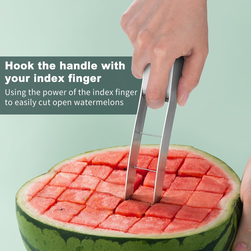 Watermelon Cutter Slicer,Stainless Steel Cutter, Silver gallery