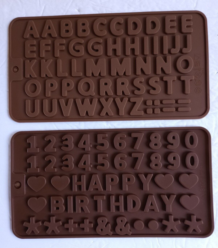 Alphabet & Number Silicon Molds (2) Pack Resin Chocolate Soap Ice