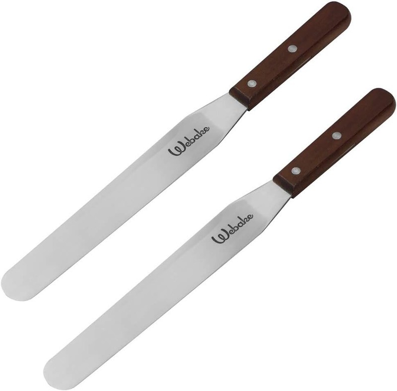 Cake Spatula Straight Icing Spatula Set of 2, 14 Inches Frosting