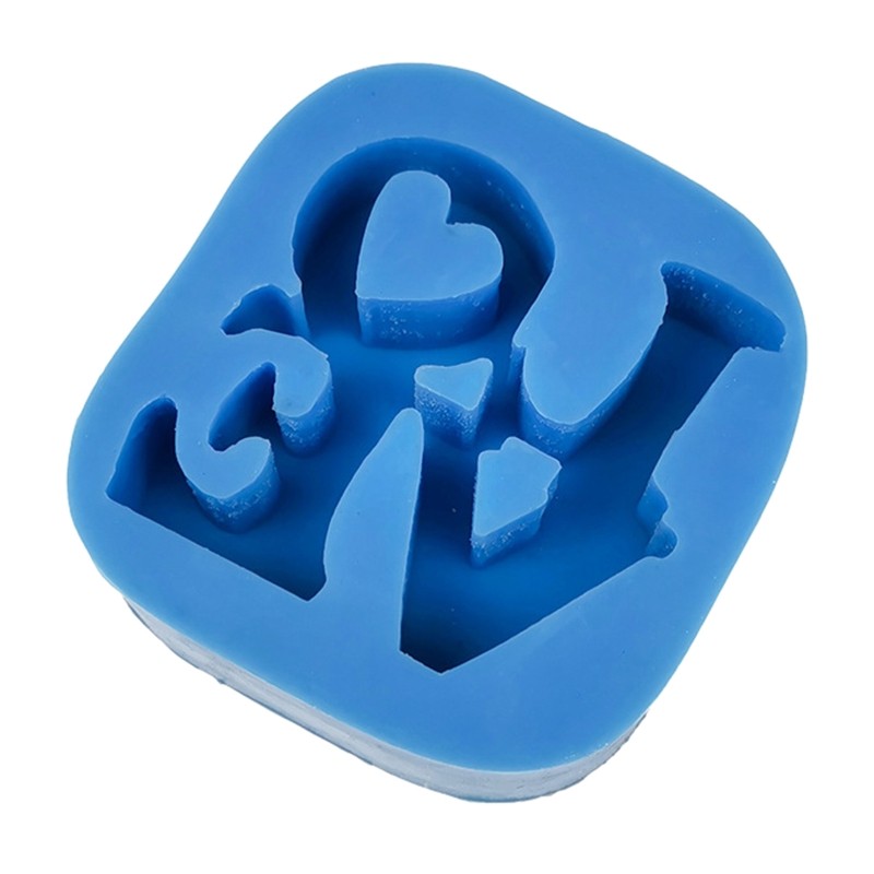 Love Heart Sign Letter Shape Silicone Mold for DIY Fondant Cake Chocolate Molds
