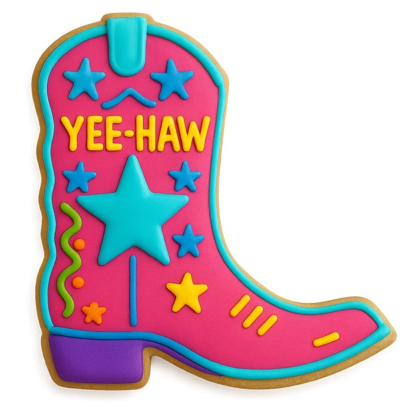 Cowboy Boot Cookie Cutter - 4.25x3.94 Inches,(Random Colors) gallery