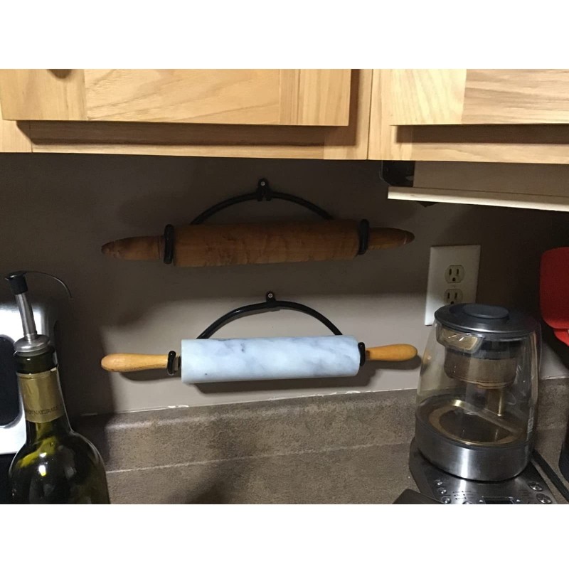 AUXPhome Pack of 4 – Rolling Pin Holder Display Holds 4 rolling pins, Black gallery