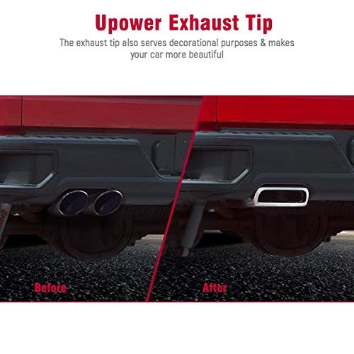 Pack of 2 Exhaust Tip 2.25" Inlet 2" x 6" Outlet 10" Long Rolled Rectangle gallery