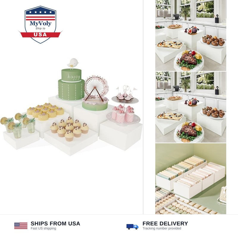 Buffet Risers, Food Risers for Buffet Table, Display Stand Shelf for Catering…