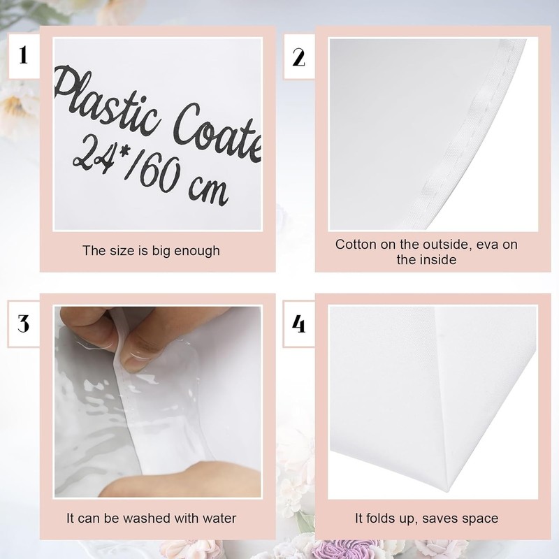 4 Pack 24 Inch Reusable Piping Pastry Bags Large Canvas Cake Decorating Bags wit gallery