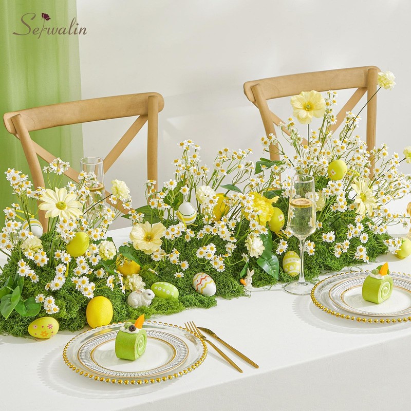 Serwalin 48Pcs Small White Daisy Flowers Artificial Bouquet Realistic Faux gallery