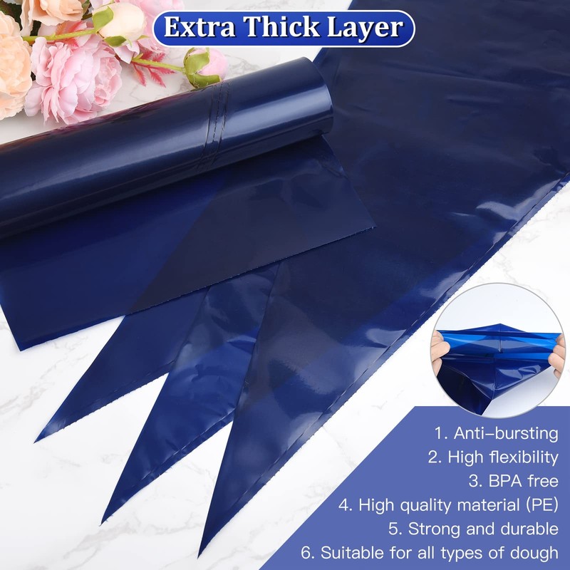 50Pcs Disposable Piping Bags Extra Large Thicken 21Inch Pastry Bags Icing Piping gallery