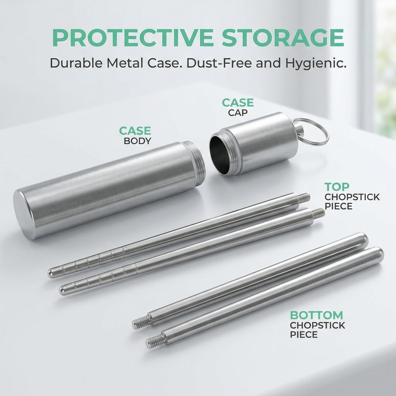 Folding Chopsticks - Portable Travel Utensils Chopsticks with Storage Case, 3... gallery