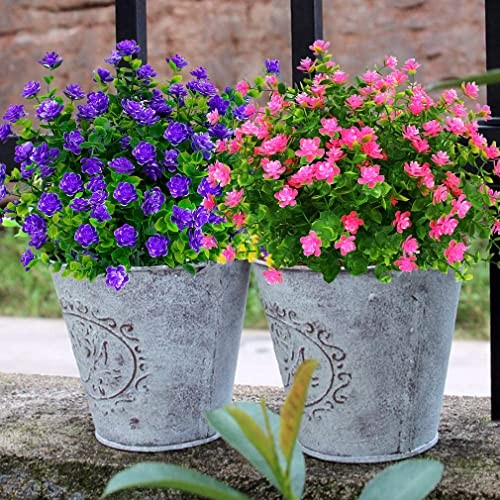 Bundles Outdoor Artificial Flowers UV Resistant Fake Boxwood 24 Mix Colors gallery