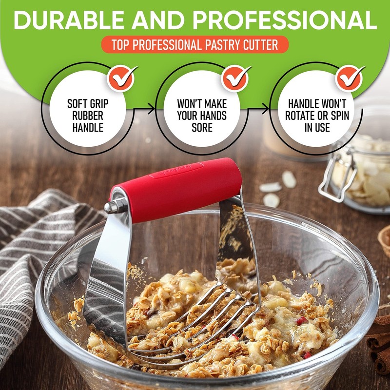 Dough Blender, Top Professional Pastry Cutter, Heavy Duty Baking Tool with St... gallery
