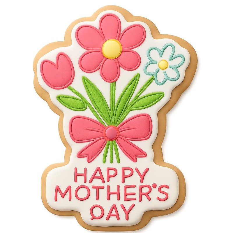 Mother's Day Bouquet Cookie Cutter & Stamp, Fondant & Clay - 2.7x4 gallery