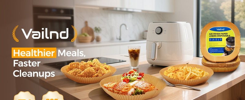 400 Pcs Air Fryer Liners Disposable, 8" Square Heavy-Duty Parchment Paper gallery