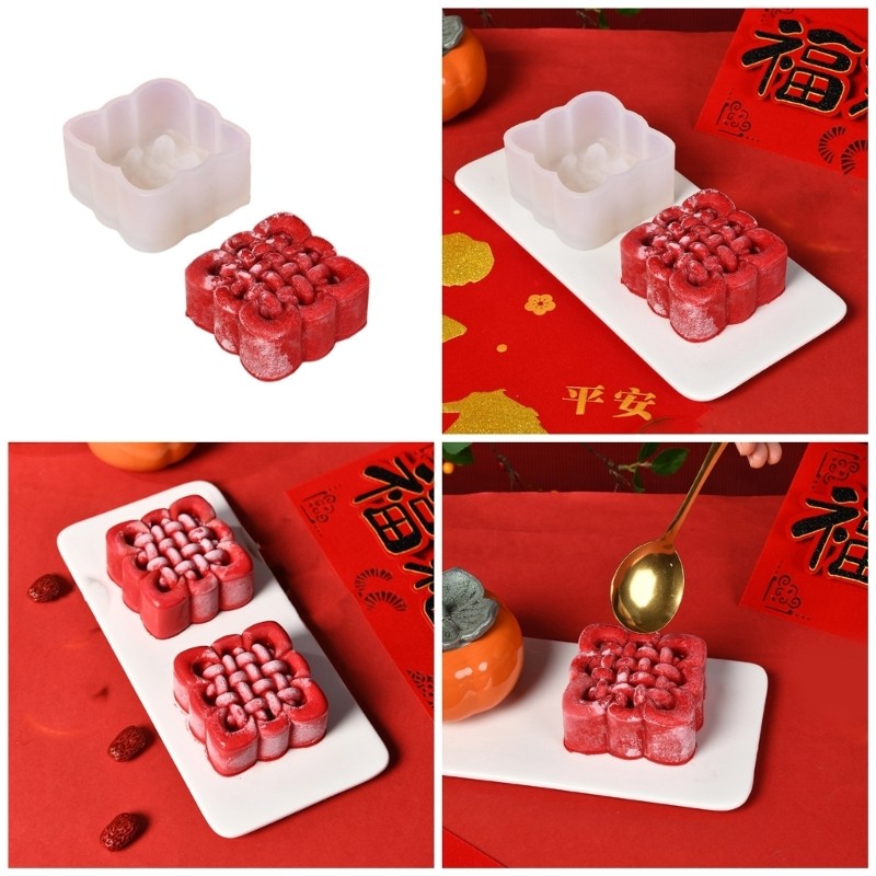 Multipurpose Silicone Mousse Cake Mold Chinese Knot Mold for Creative Baking gallery