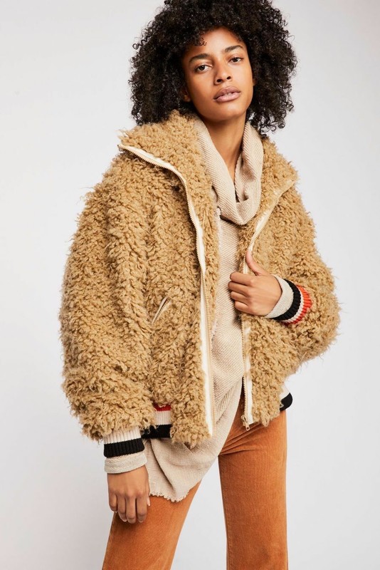 Free People High in the Sky Fluffy Jacket-L-$228 MSRP