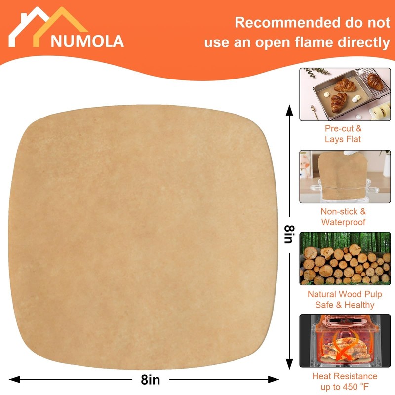 Air Fryer Liners Disposable Parchment Paper Sheets, 8 Inch Unbleached Baking ... gallery