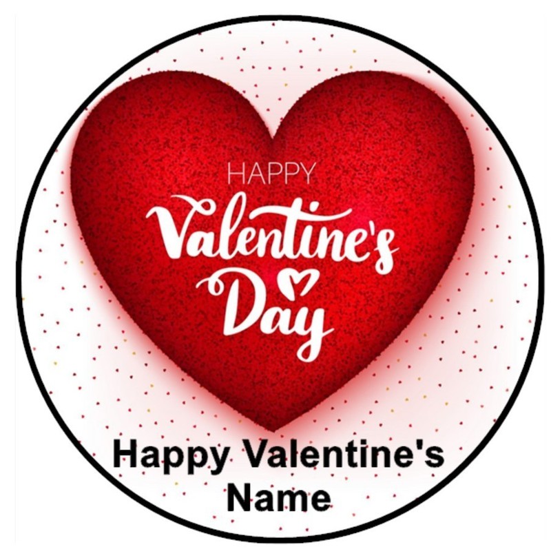 Valentine’s Day Cake & Cupcake Toppers Edible Icing – Hearts Love Decorations