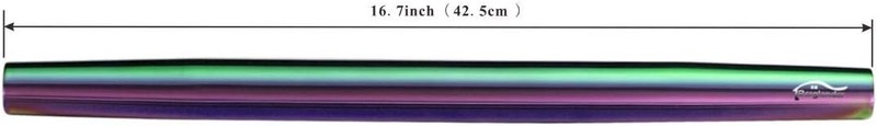 Rainbow Rolling Pin 16.7 Inches Stainless Steel Colorful Matte Finish W/ Rainbow gallery