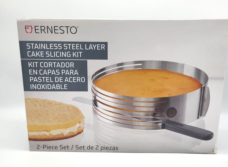 Layer Cake Slicing Kit Stainless Steel 2pc Ernesto