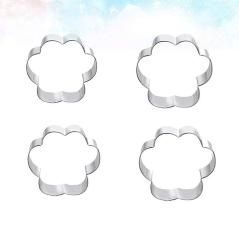 4pcs Dog Paw Cookie Stainless Steel DIY Cake Moulds Baking Tool gallery