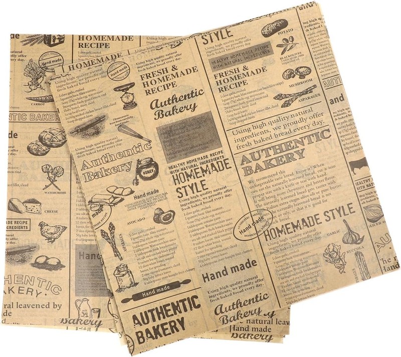 Decorative Newspaper Parchment Paper – 50 Sheets Wax Paper for