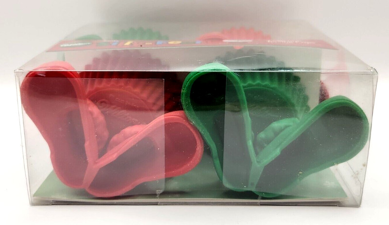 Wilton Santa Silly Feet 4 Silicone Baking Cups 2 Red 2 Green gallery