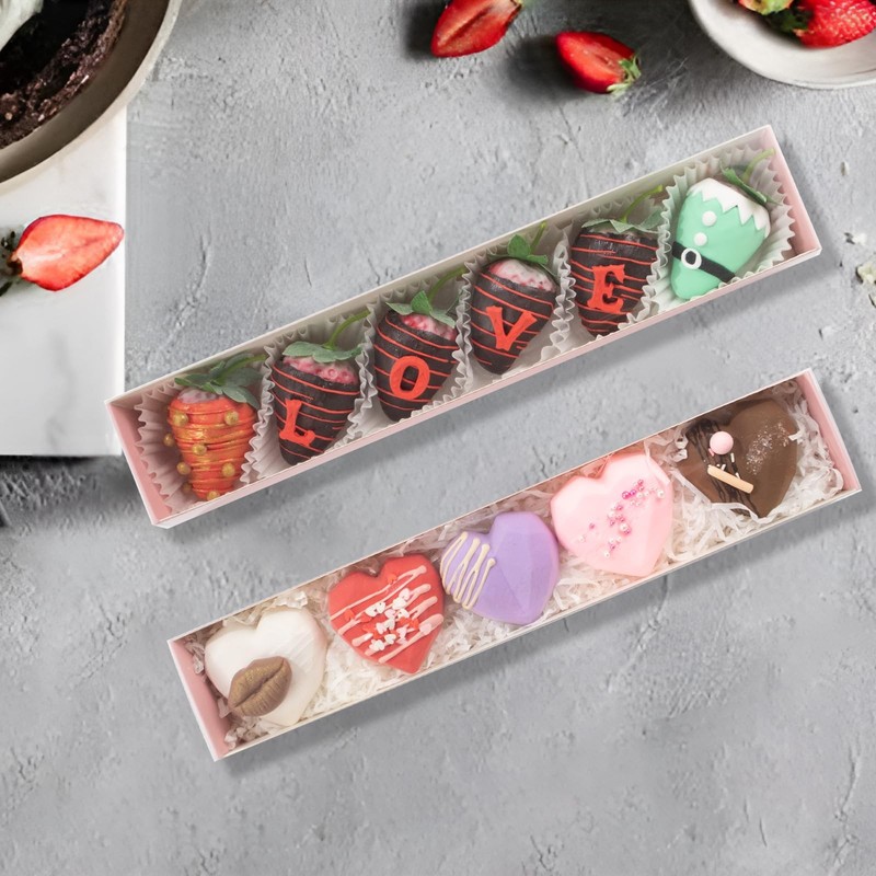 15pack 12x2x2 Inches Strawberry Boxes Macaron Boxes Chocolate Truffle Boxes Cook gallery