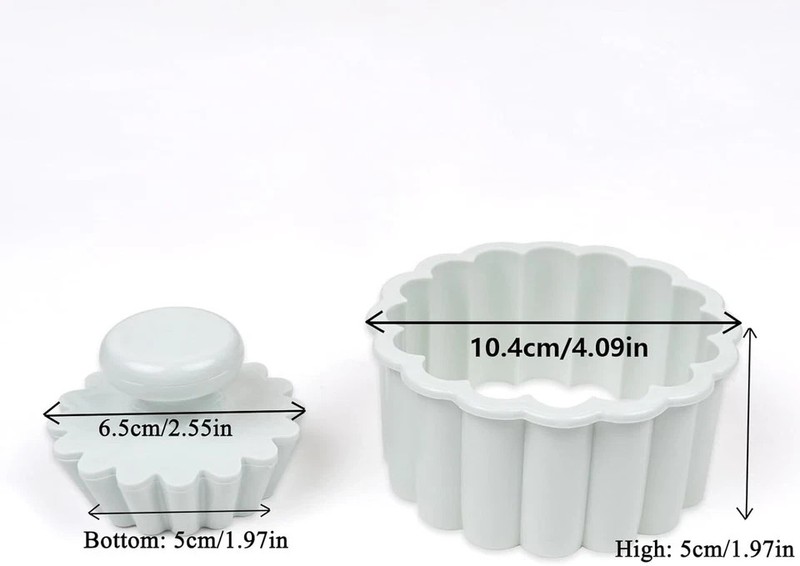 Tart Cutting Mold Set, 4 inch Fluted Round Cookie Cutter Round Double Cut and 2. gallery