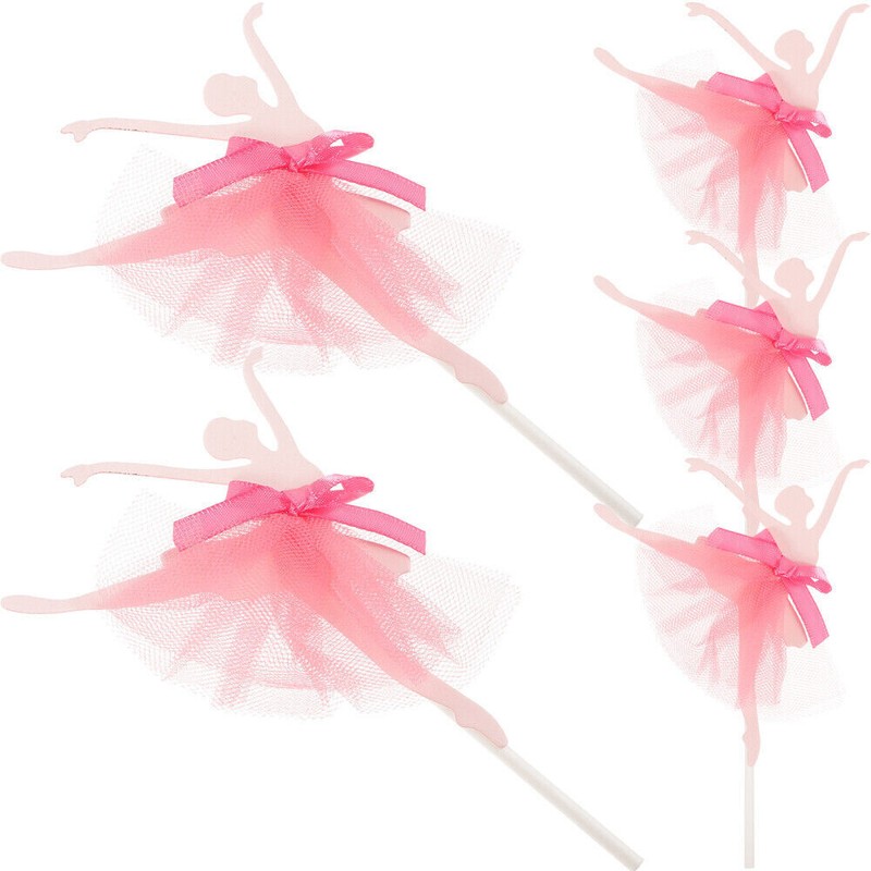 5 Pcs Nativity Decor Ballet Dancer Cake Picks Dancing Girl Cupcake Toppers gallery